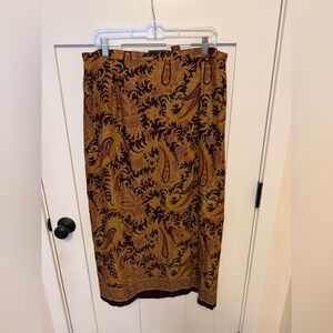 Vintage Designs by Lane Bryant Wrap Skirt MIDI Paisley Fall Print Plus Size 18